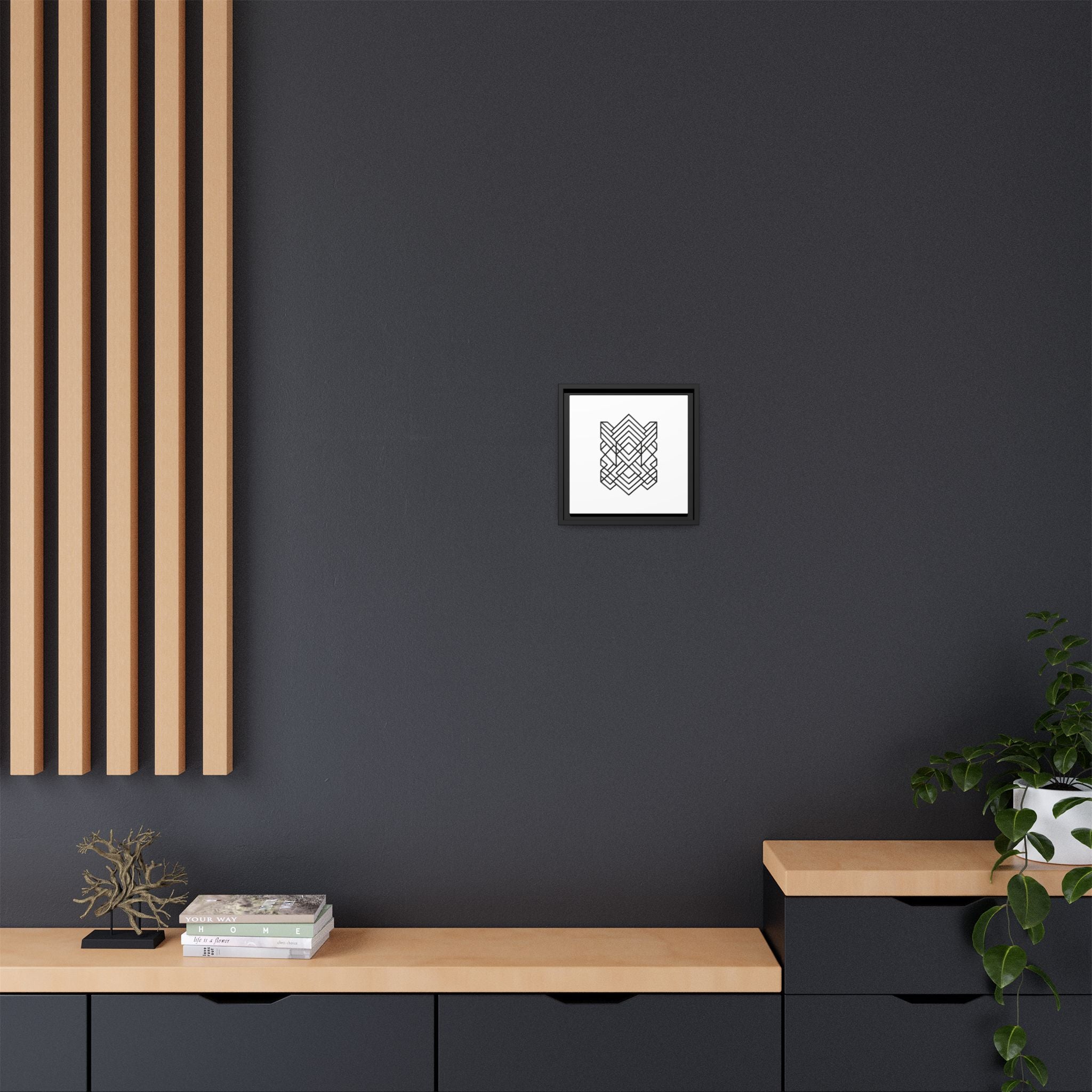 Framed Geometric Art Canvas