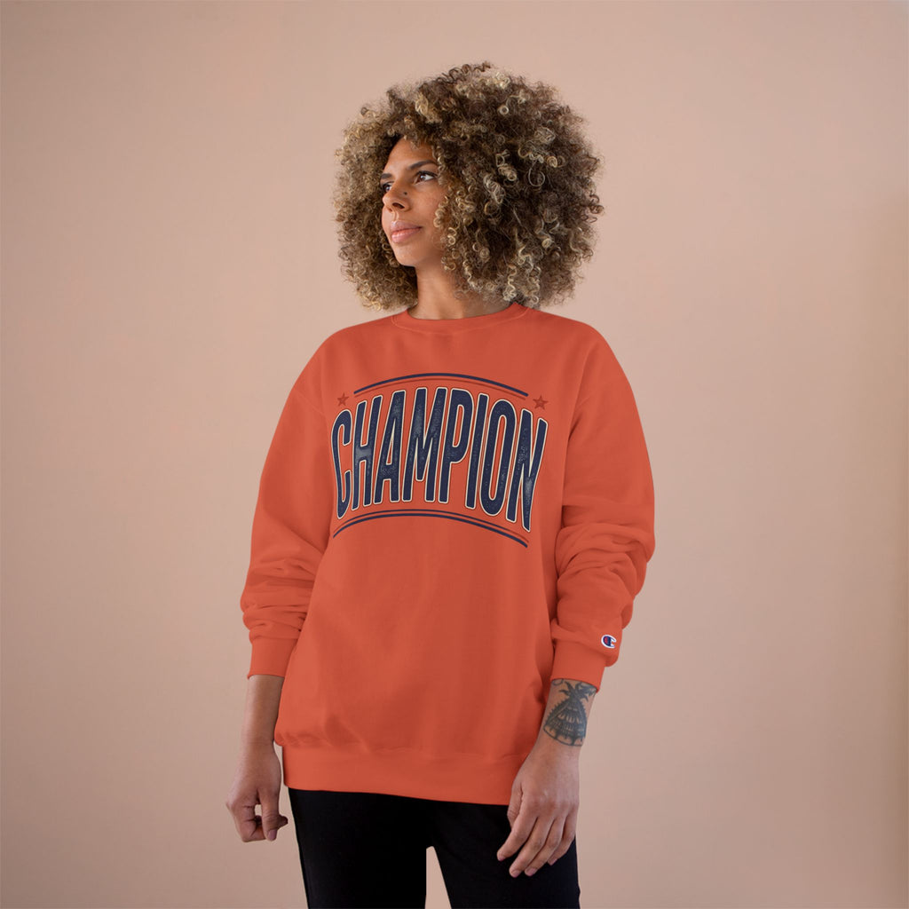 Champion Graphic Sweatshirt — Retro Arch Lettering Pullover