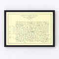 Vintage Map of Boone County, Indiana 1911
