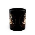 Coffee Time Black Mug – Cute Smiling Coffee Cup Ceramic Mug (11oz, 15oz)