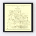 Vintage Map of Carroll County, Indiana 1910