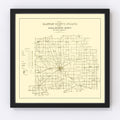 Vintage Map of Clinton County, Indiana 1911