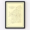 Vintage Map of Fountain County, Indiana 1911