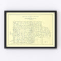 Vintage Map of Fulton County, Indiana 1911