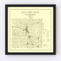 Vintage Map of Grant County, Indiana 1911