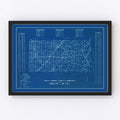 Vintage Map of Greene County, Indiana 1936