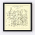 Vintage Map of Hamilton County, Indiana 1909