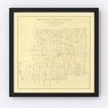 Vintage Map of Hendricks County, Indiana 1911