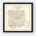 Vintage Map of Henry County, Indiana 1911