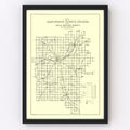 Vintage Map of Huntington County, Indiana 1910
