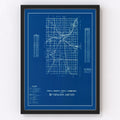 Vintage Map of Huntington County, Indiana 1936
