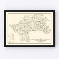 Vintage Map of Jefferson County, Indiana 1911