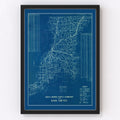 Vintage Map of Knox County, Indiana 1936