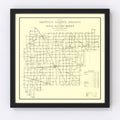 Vintage Map of Hancock County, Indiana 1911