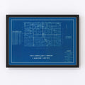 Vintage Map of LaGrange County, Indiana 1936