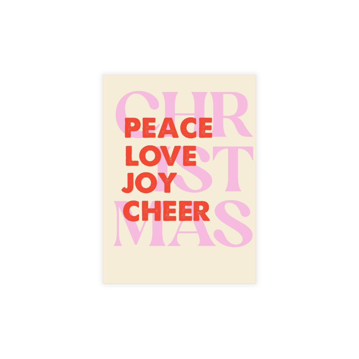 Christmas Peace Love Cheer Postcard Bundles (envelopes included)