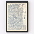 Vintage Map of Monroe County, Indiana 1932