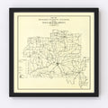 Vintage Map of Morgan County, Indiana 1911