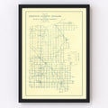 Vintage Map of Newton County, Indiana 1909
