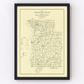 Vintage Map of Parke County, Indiana 1911