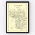 Vintage Map of Pike County, Indiana 1910