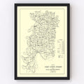 Vintage Map of Posey County, Indiana 1909