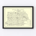 Vintage Map of Randolph County, Indiana 1910