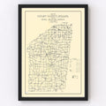 Vintage Map of Ripley County, Indiana 1909
