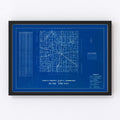 Vintage Map of Rush County, Indiana 1936