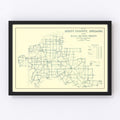 Vintage Map of Scott County, Indiana 1910