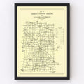 Vintage Map of Shelby County, Indiana 1909