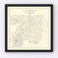 Vintage Map of St. Joseph County, Indiana 1910