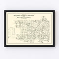 Vintage Map of Steuben County, Indiana 1910