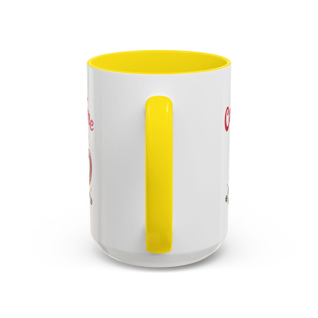 Coffee Mug - "Coffee Time" Red Accent Ceramic Mug (11/15oz)