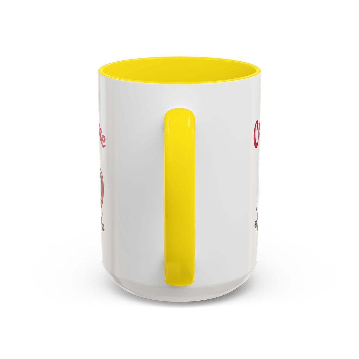 Coffee Mug - "Coffee Time" Red Accent Ceramic Mug (11/15oz)