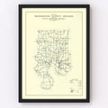 Vintage Map of Vanderburgh County, Indiana 1908