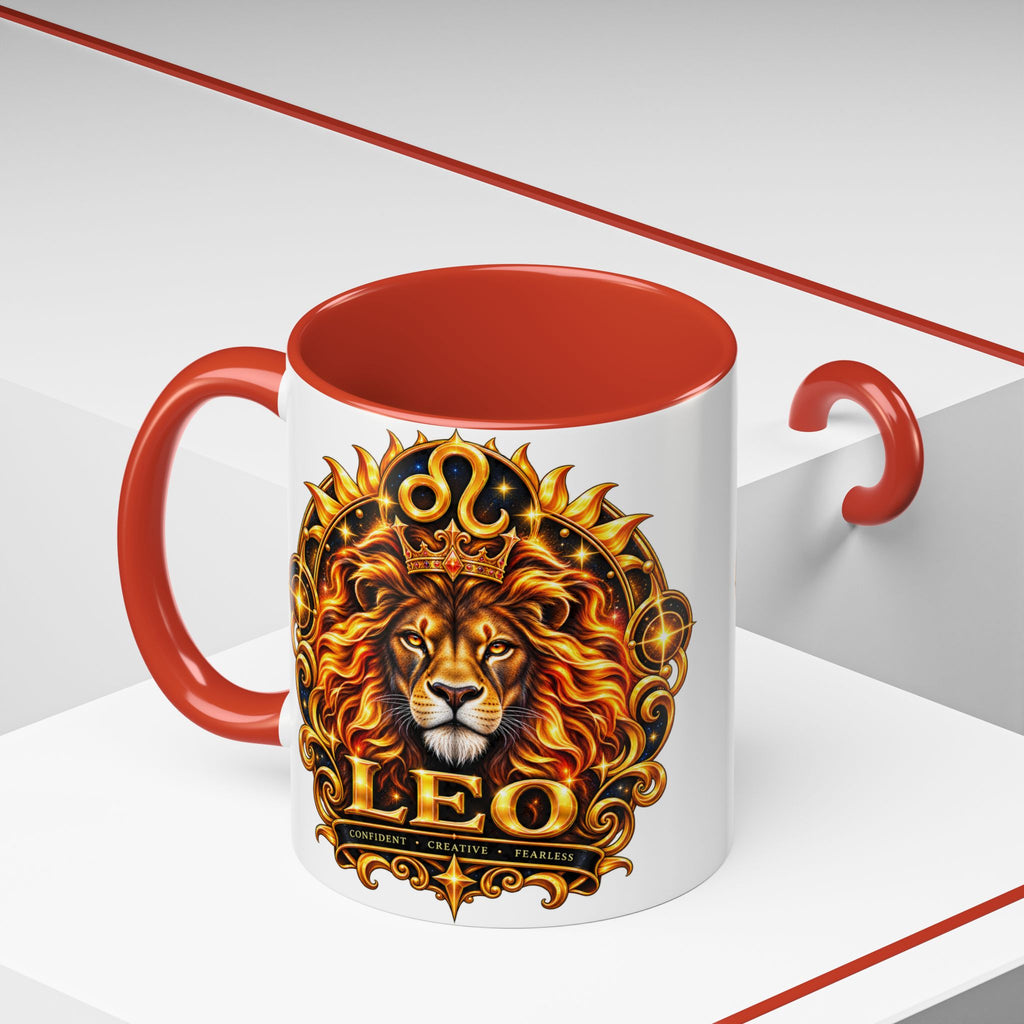 Leo Zodiac Lion Coffee Mug — Astrological Birthday Gift (11/15oz)