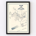 Vintage Map of Jefferson County, Texas 1840