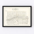 Vintage Map of Menard County, Texas 1879