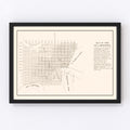 Vintage Map of Brownsville, Texas 1878