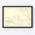 Vintage Map of Kinney County, Texas 1876