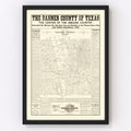 Vintage Map of Taylor County, Texas 1889
