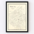 Vintage Map of Walker County, Texas 1889