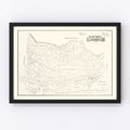 Vintage Map of Wichita County, Texas 1889