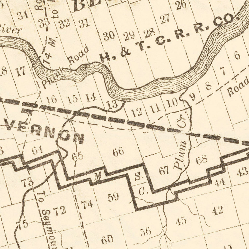 Vintage Map of Wilbarger County, Texas 1887