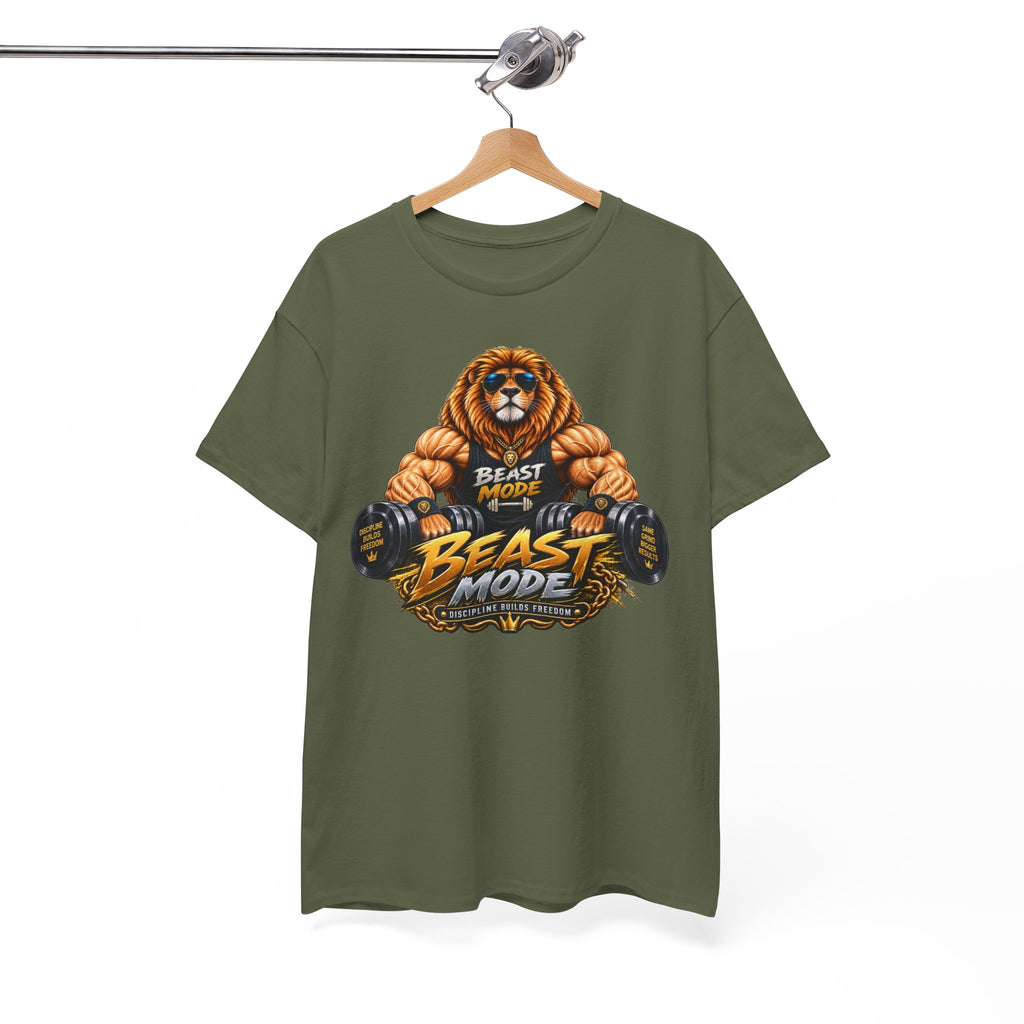 Beast Mode Lion T-Shirt — Workout Gym Fitness Tee