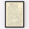Vintage Map of Clay County, Texas 1882
