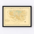 Vintage Map of Orange County, Texas 1880