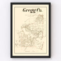 Vintage Map of Gregg County, Texas 1887