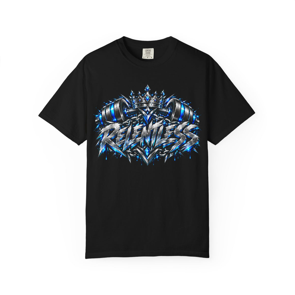 T-Shirt — Metallic Crown Graffiti Heart Graphic Tee